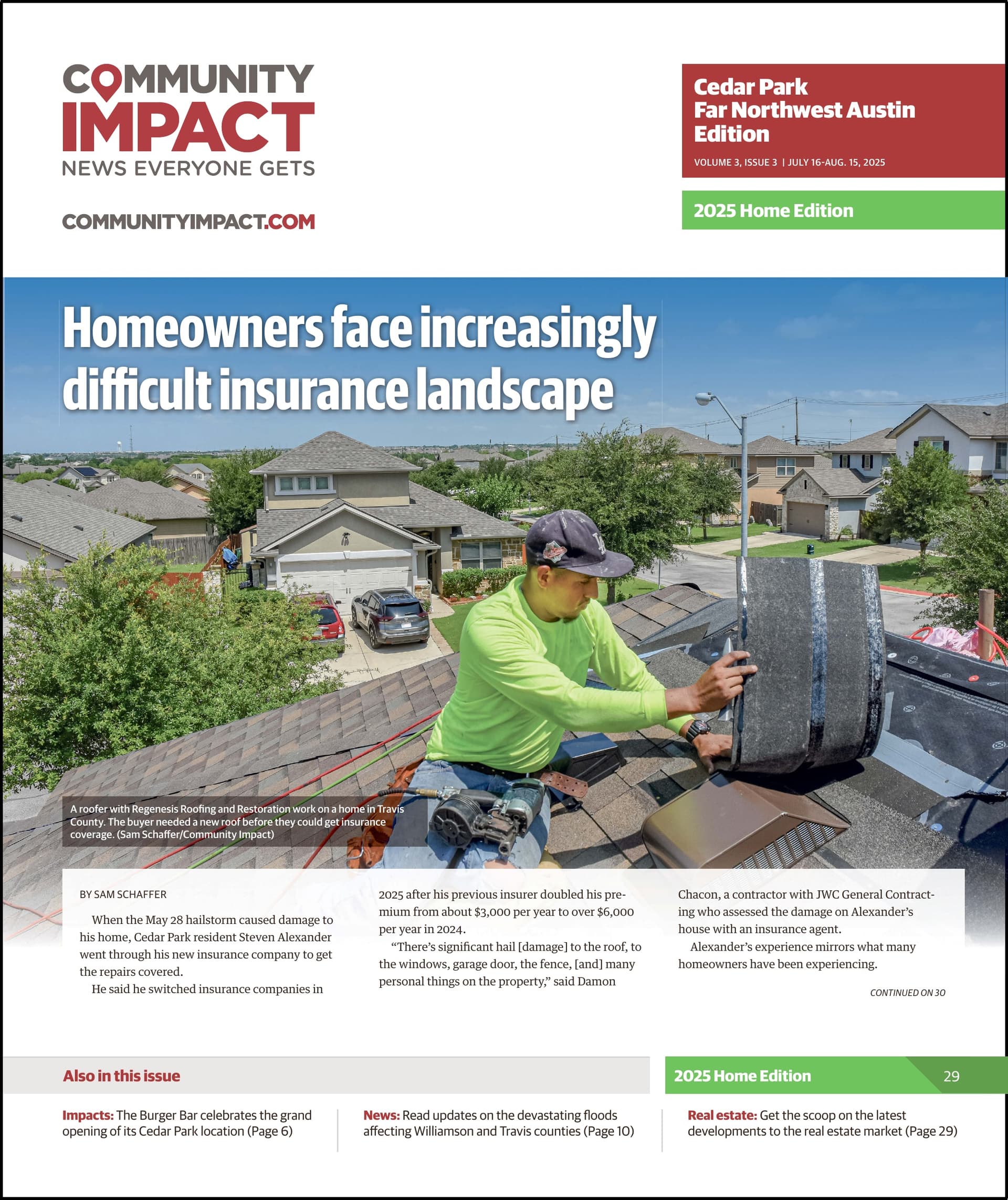Cedar Park cover — July 2025