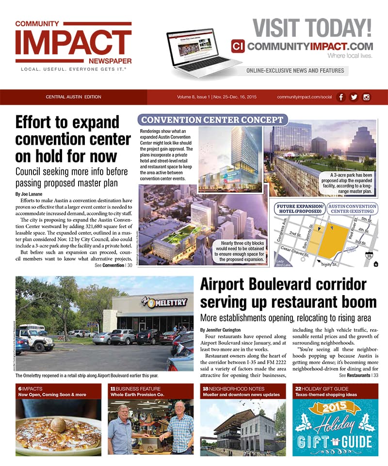 Central Austin cover — November 2015