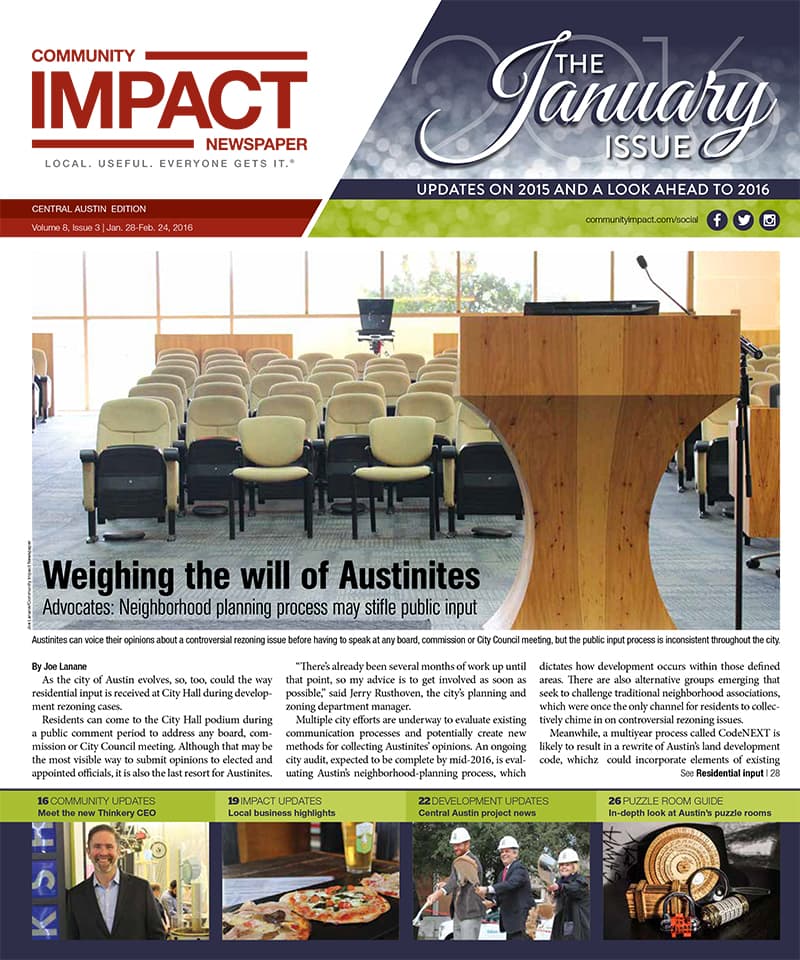 Central Austin cover — January 2016