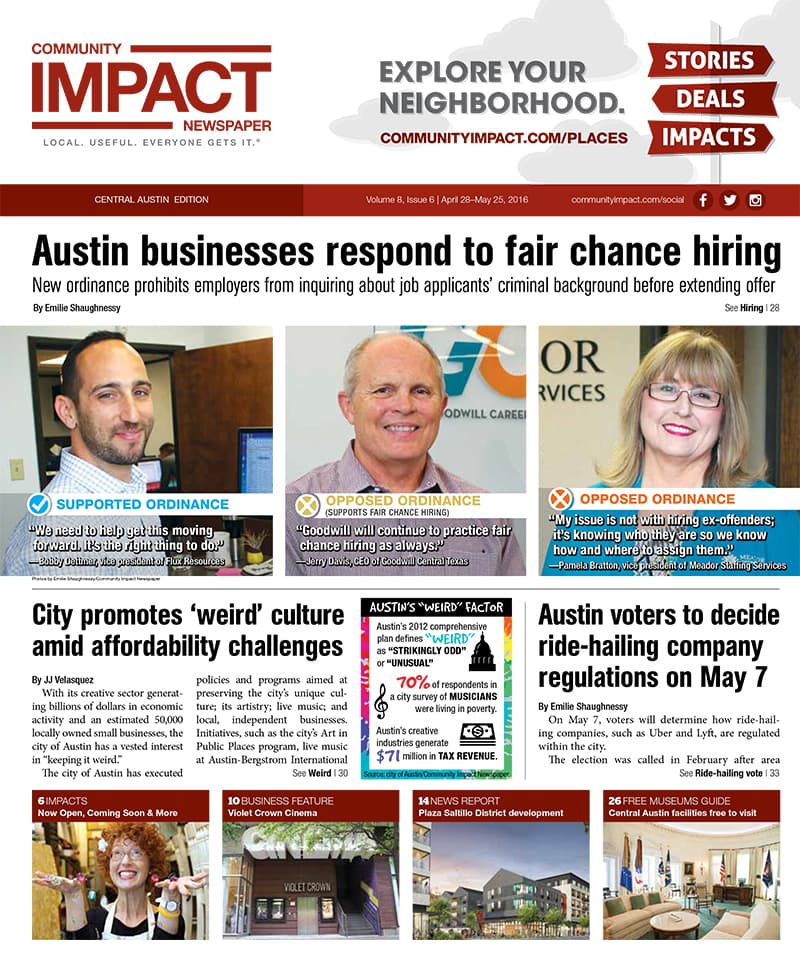 Central Austin cover — April 2016