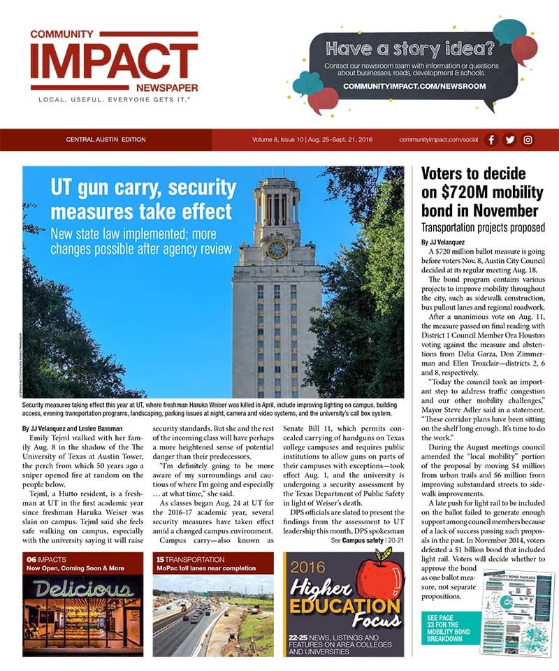 Central Austin cover — August 2016