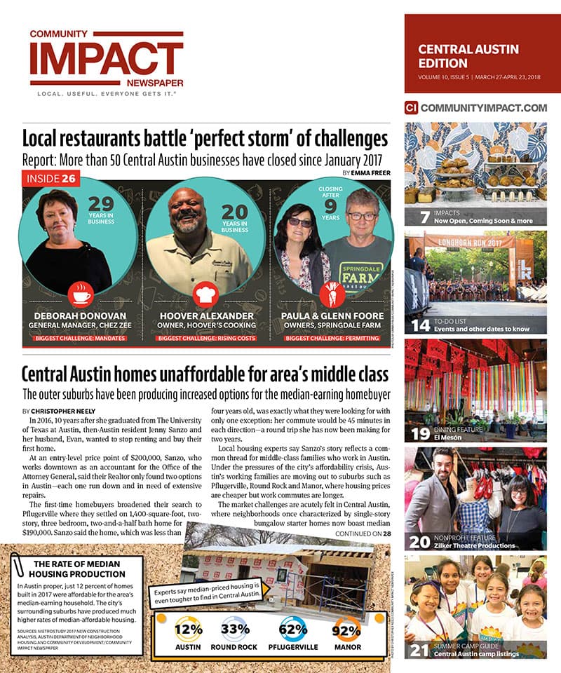 Central Austin cover — March 2018