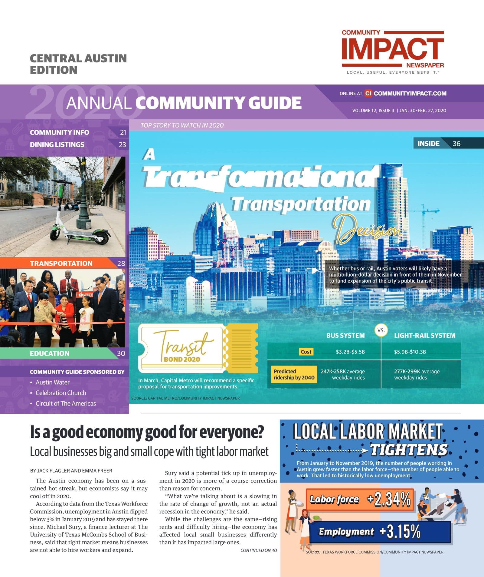 Central Austin cover — January 2020