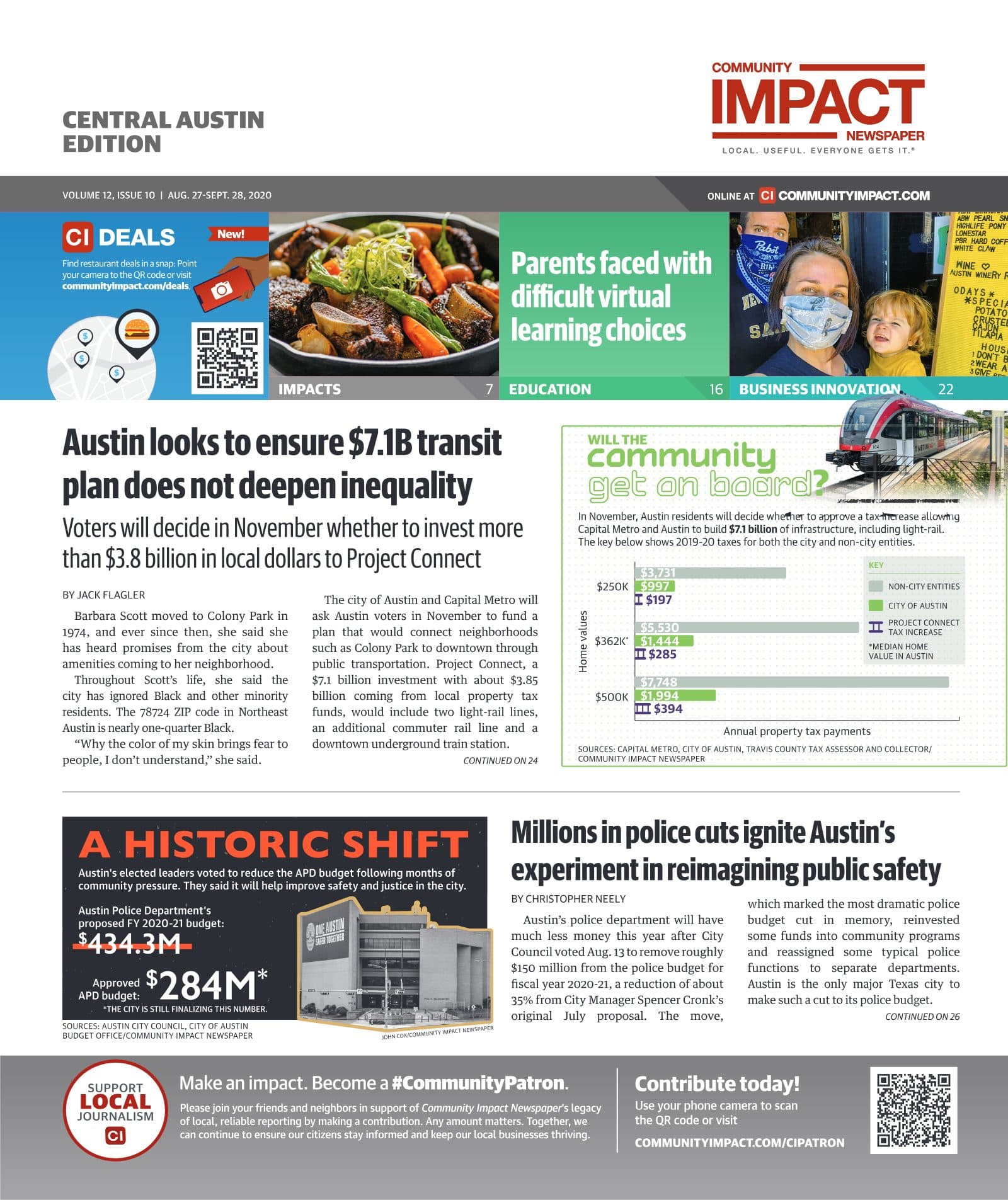 Central Austin cover — August 2020