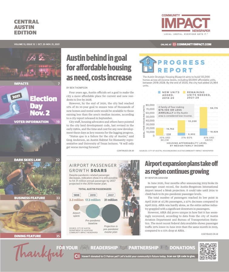 Central Austin cover — October 2021
