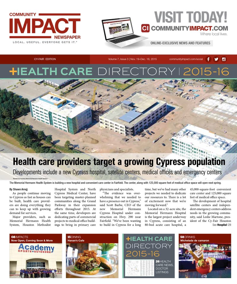 Cy-Fair - Jersey Village cover — November 2015