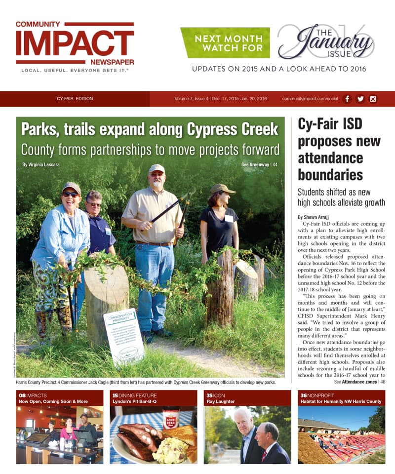Cy-Fair - Jersey Village cover — December 2015