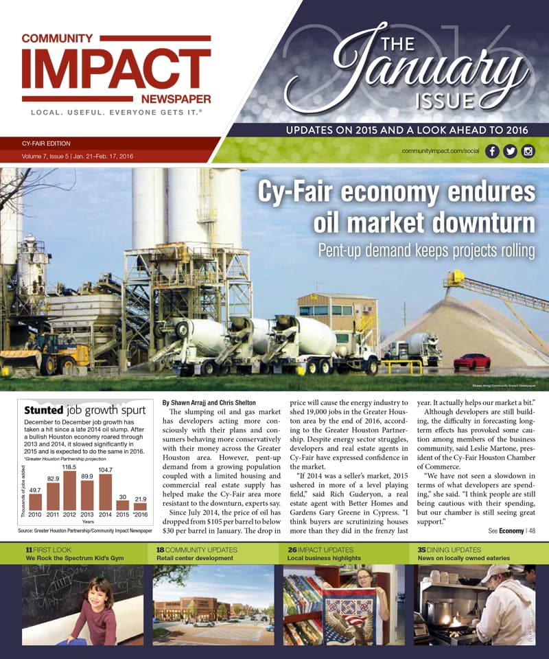 Cy-Fair - Jersey Village cover — January 2016