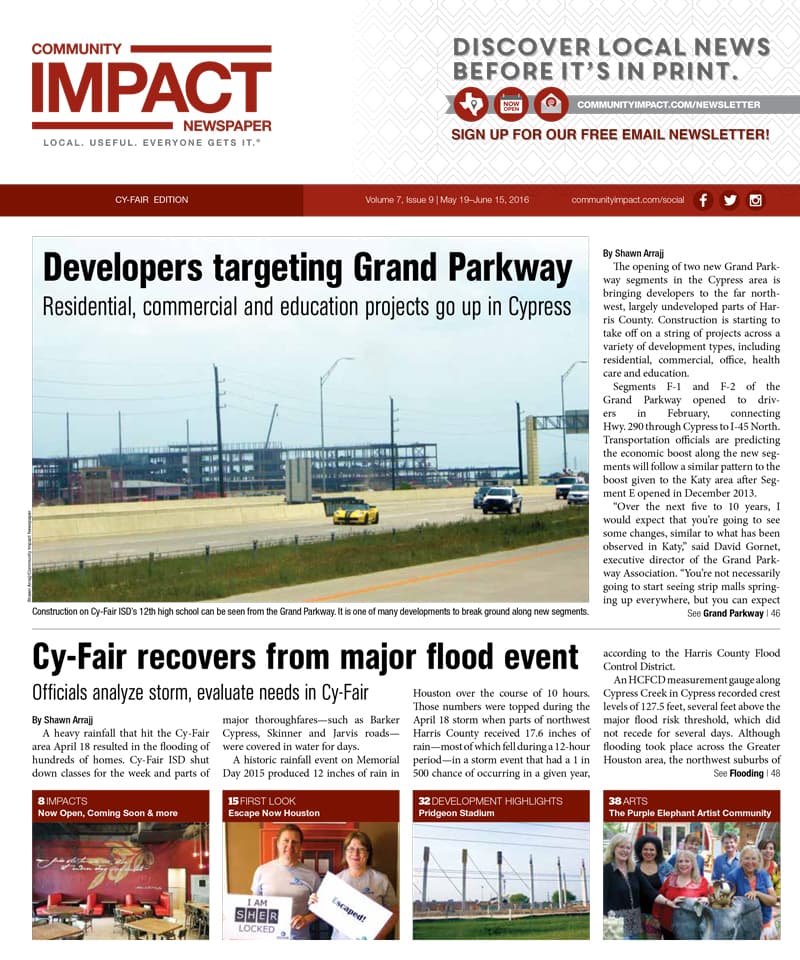 Cy-Fair - Jersey Village cover — May 2016