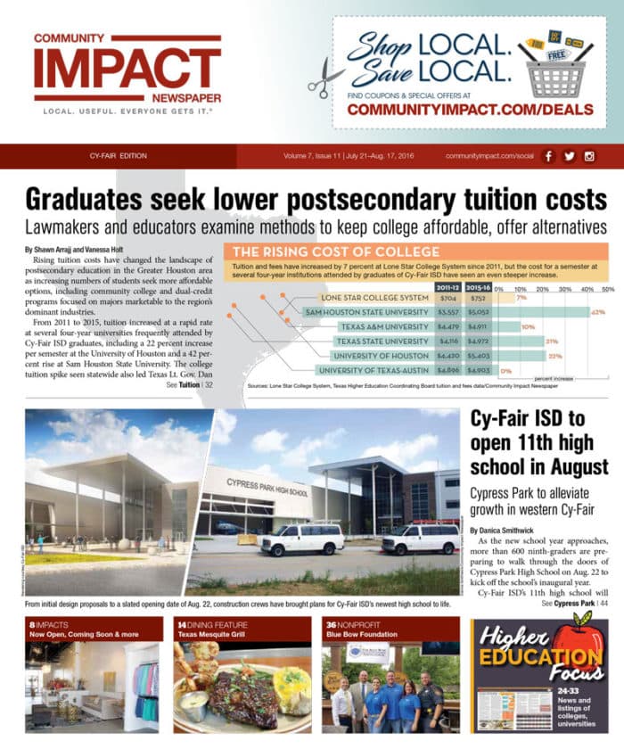 Cy-Fair - Jersey Village cover — July 2016