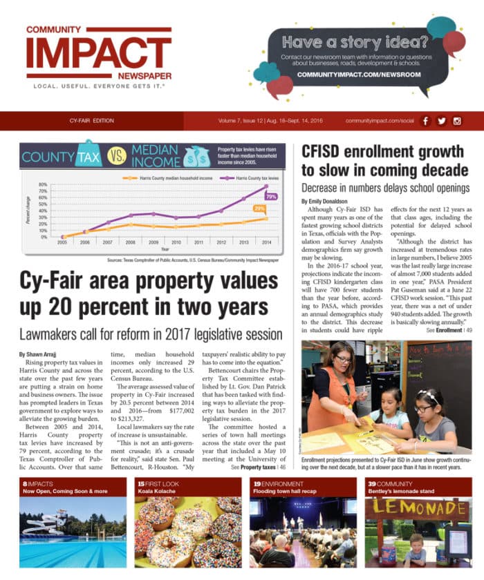 Cy-Fair - Jersey Village cover — August 2016