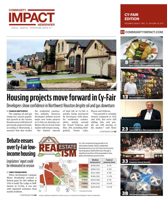 Cy-Fair - Jersey Village cover — December 2016