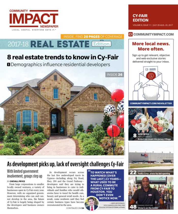 Cy-Fair - Jersey Village cover — July 2017
