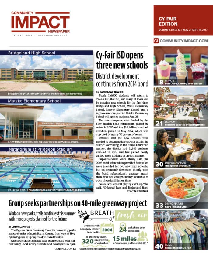 Cy-Fair - Jersey Village cover — August 2017