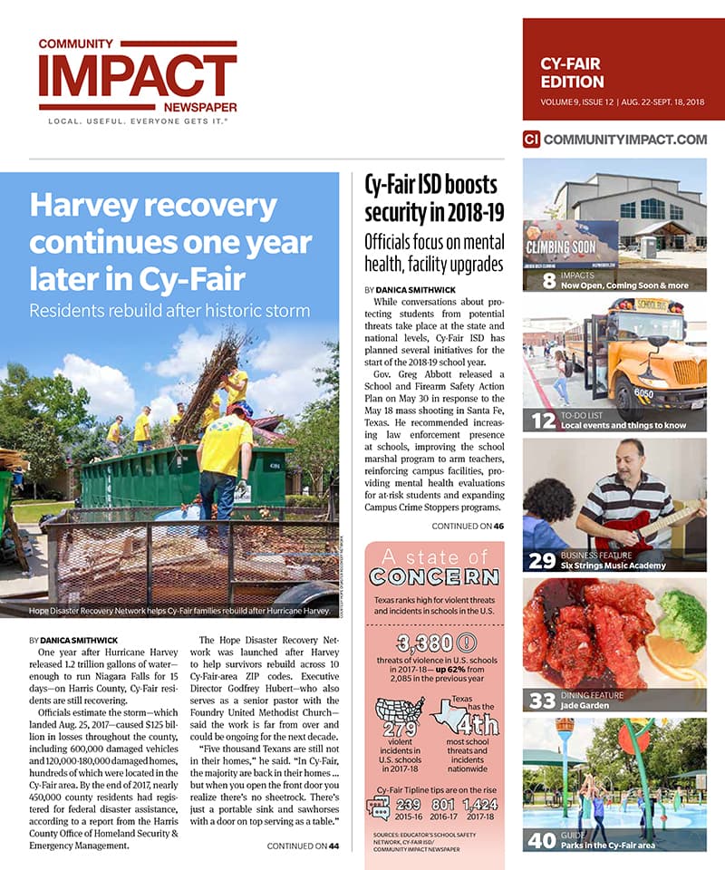Cy-Fair - Jersey Village cover — August 2018