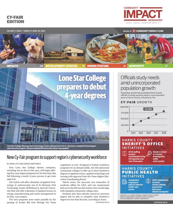 Cy-Fair - Jersey Village cover — March 2020