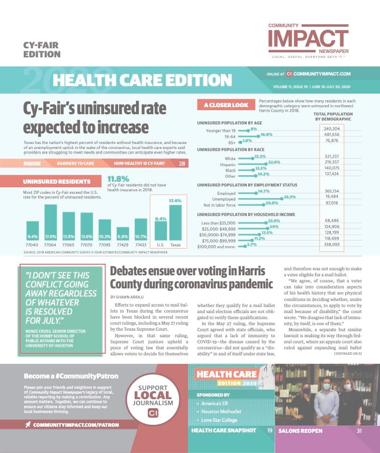 Cy-Fair - Jersey Village cover — June 2020