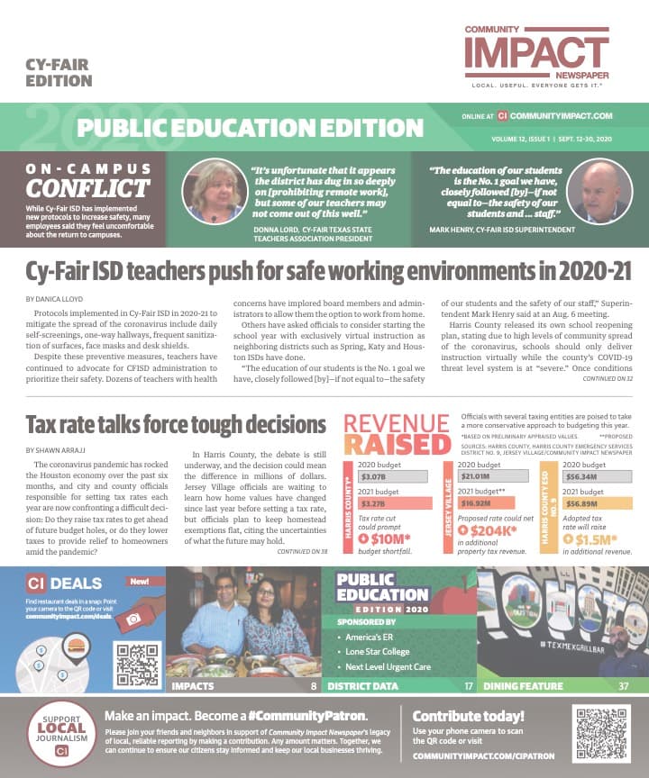 Cy-Fair - Jersey Village cover — September 2020