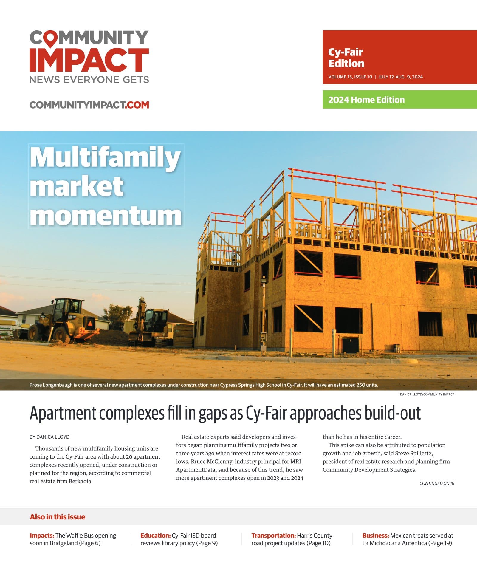 Cy-Fair - Jersey Village cover — July 2024