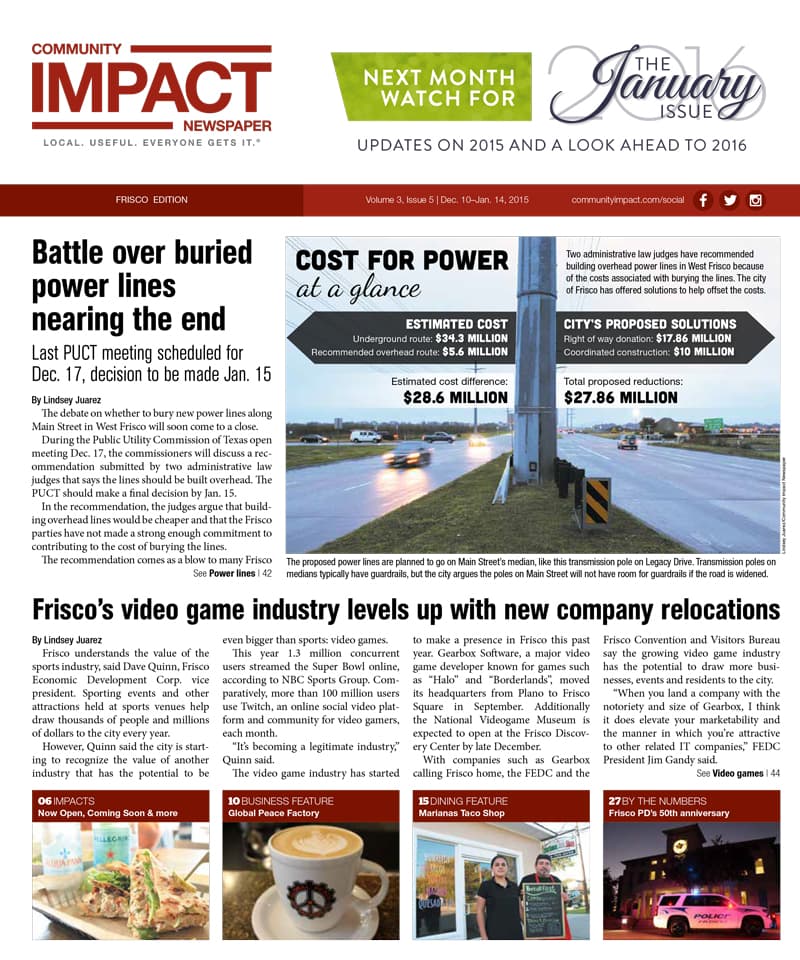 Frisco cover — December 2015