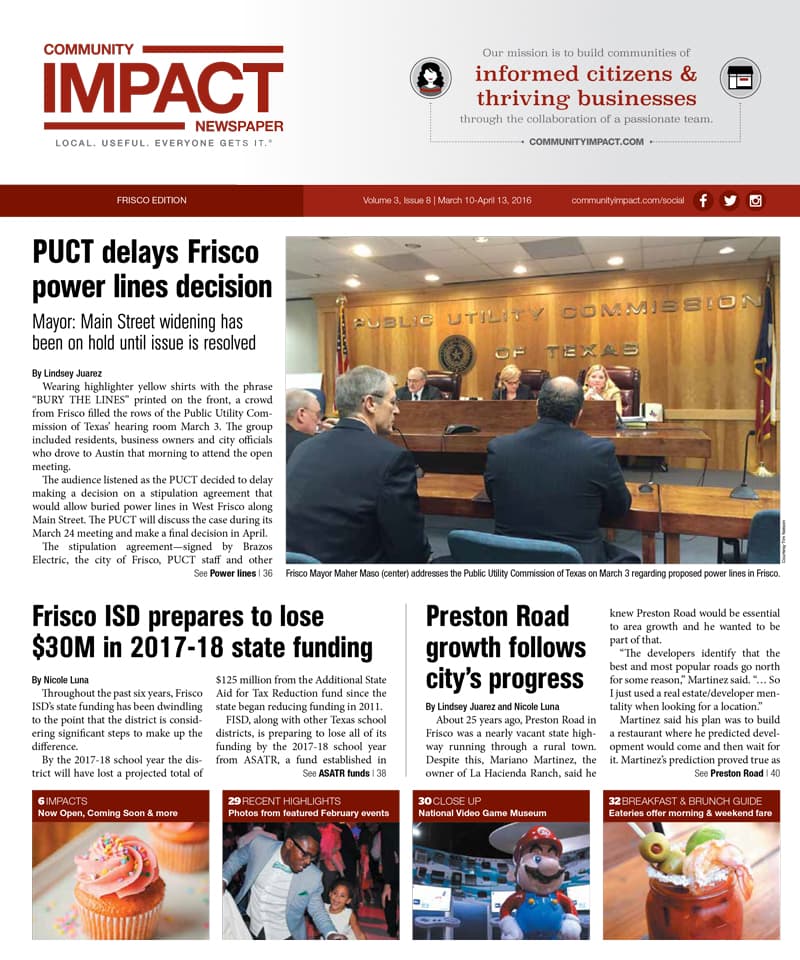 Frisco cover — March 2016
