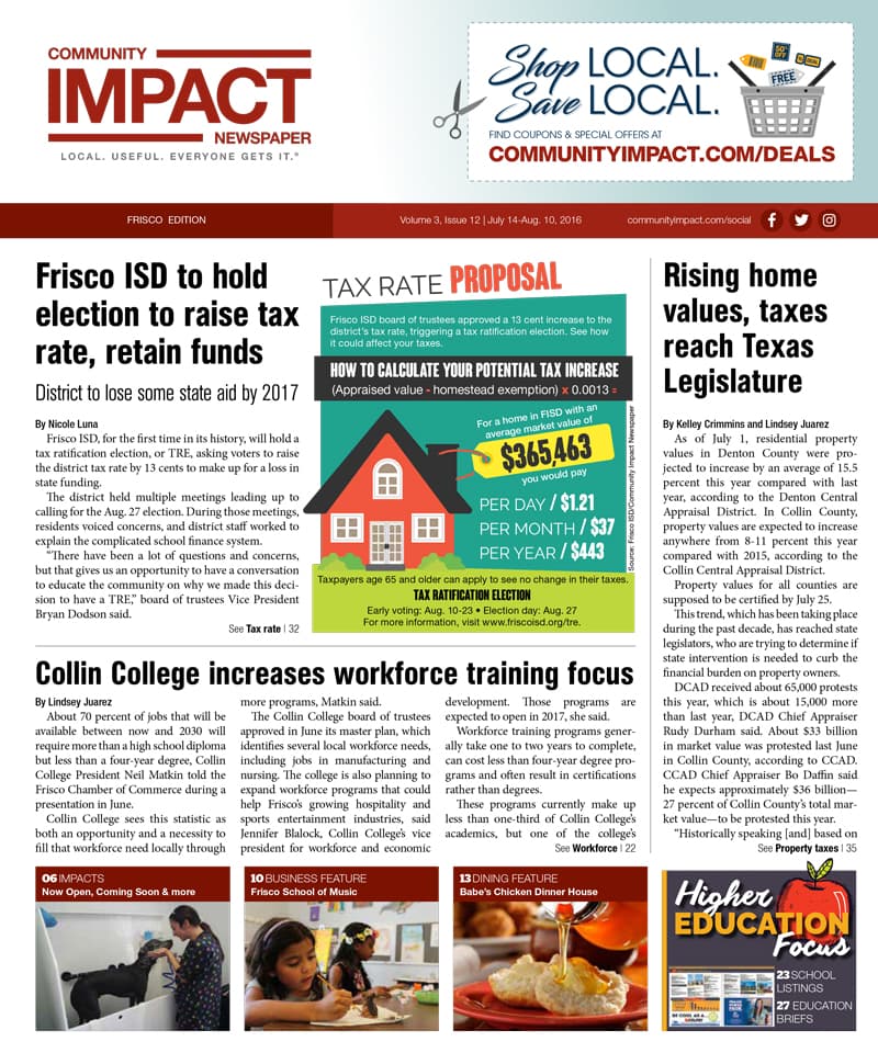Frisco cover — July 2016