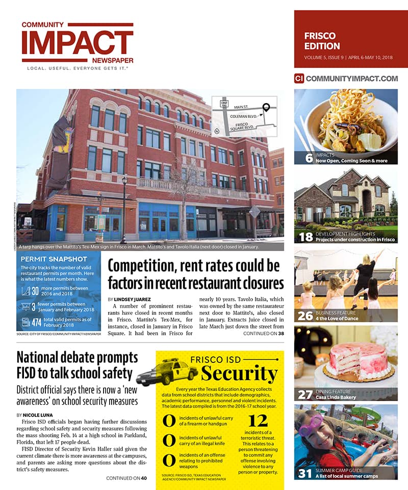 Frisco cover — April 2018