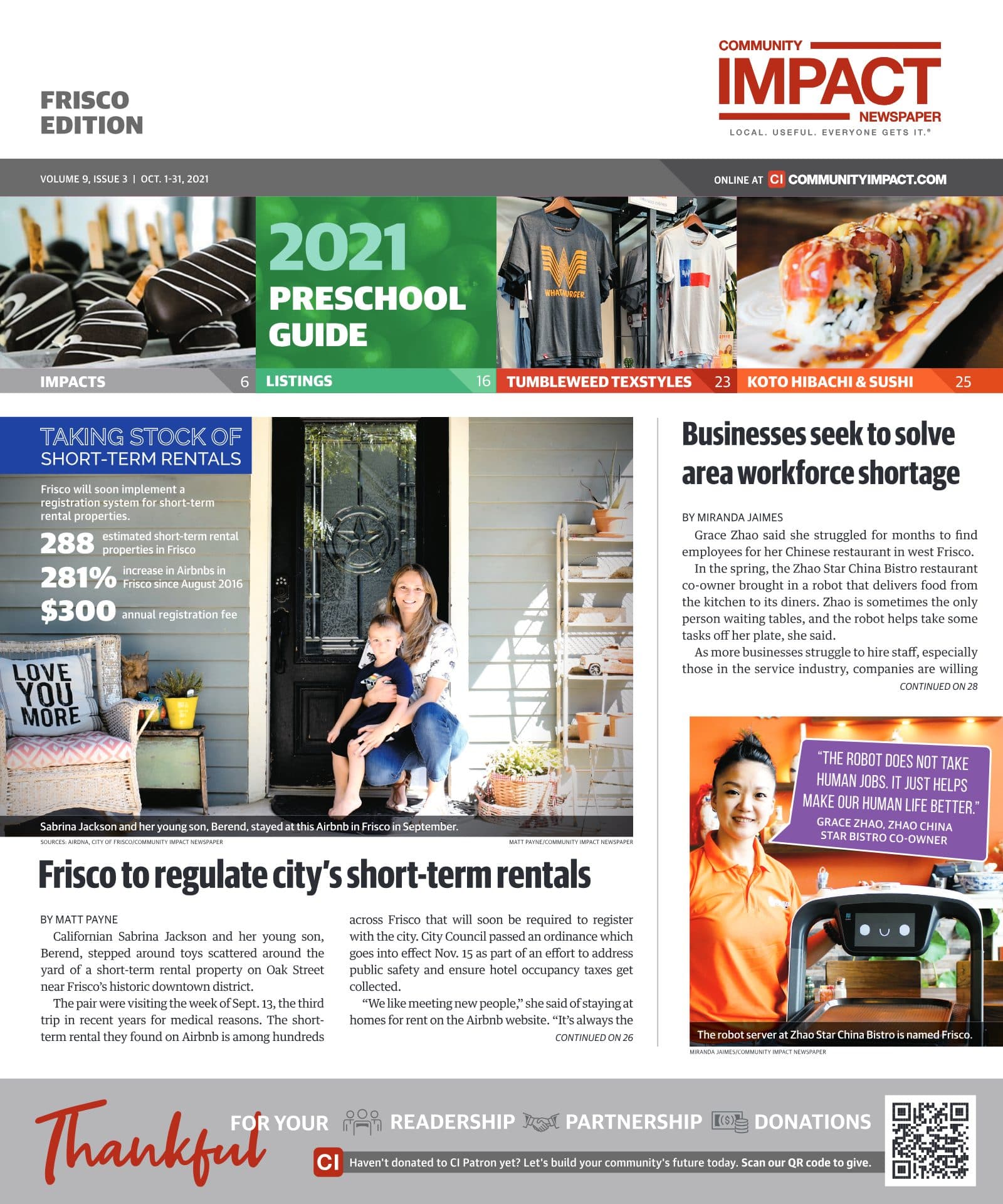 Frisco cover — October 2021