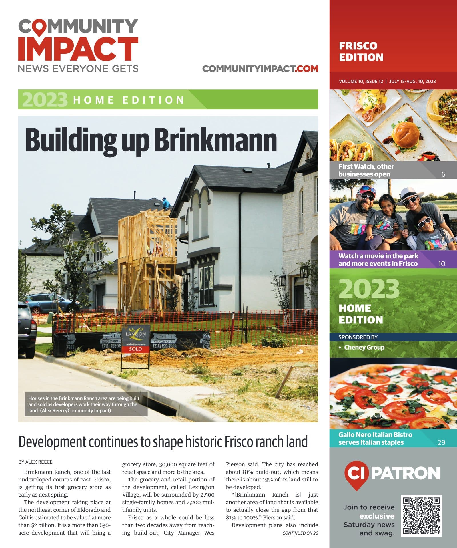 Frisco cover — July 2023