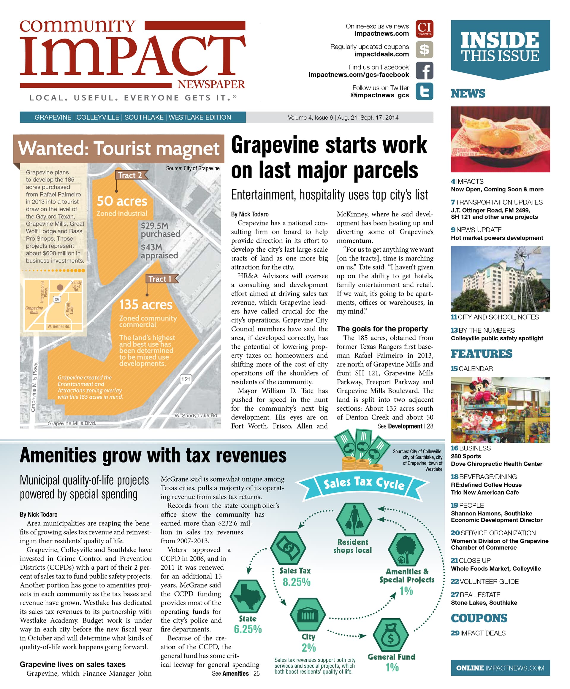 Grapevine - Colleyville - Southlake cover — August 2014