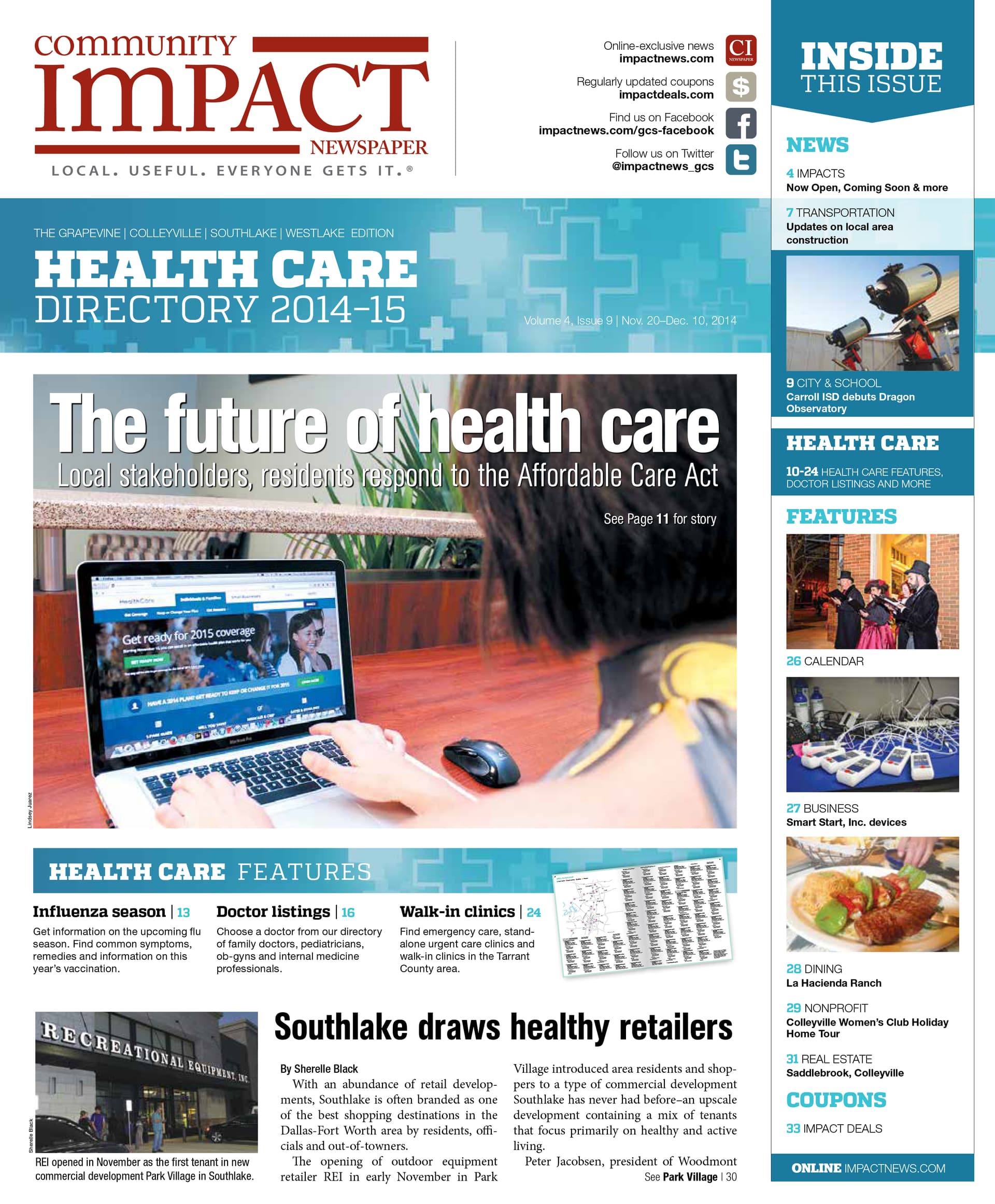 Grapevine - Colleyville - Southlake cover — November 2014