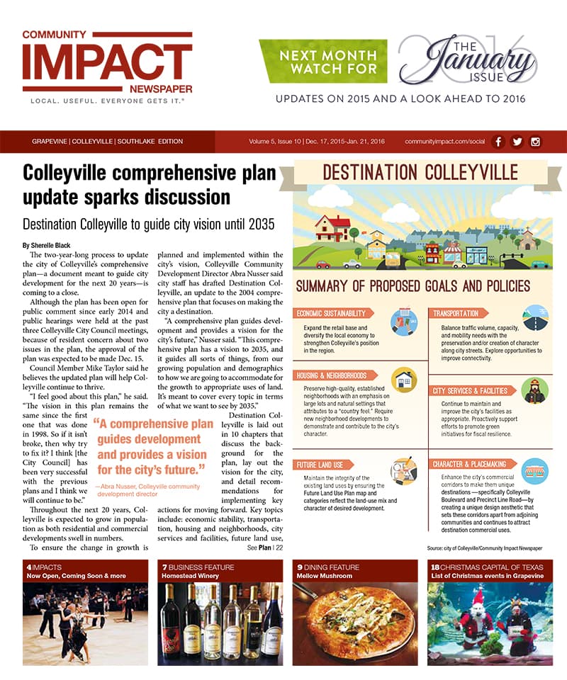 Grapevine - Colleyville - Southlake cover — December 2015