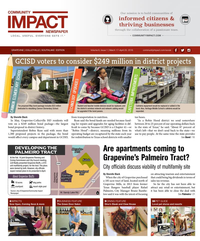 Grapevine - Colleyville - Southlake cover — March 2016