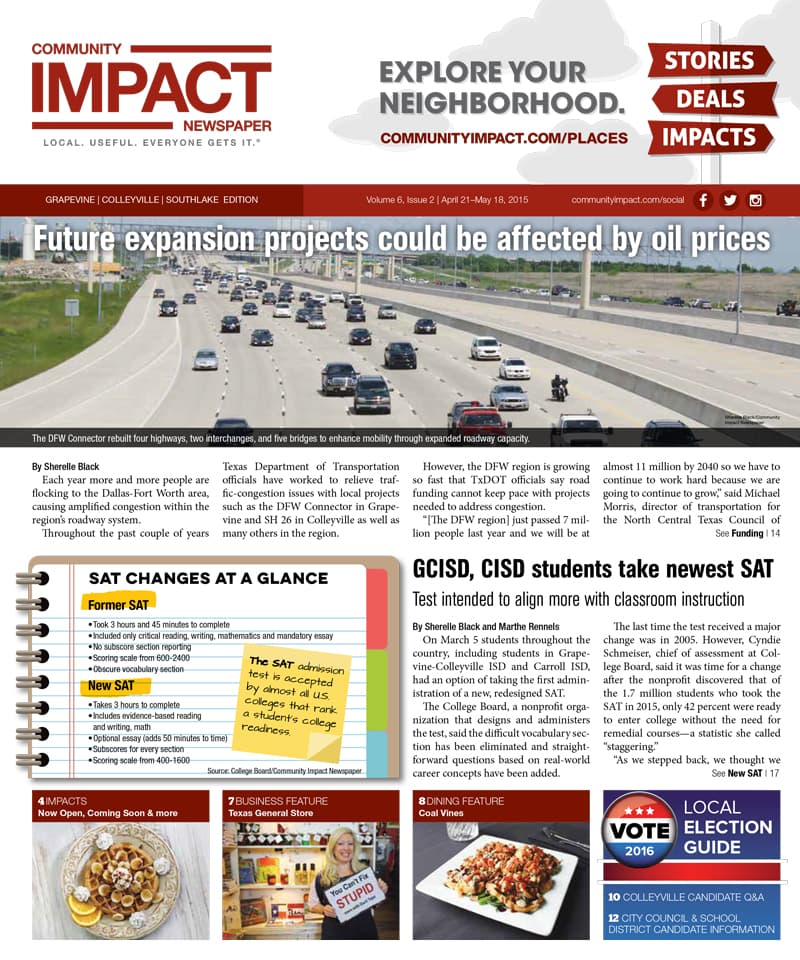 Grapevine - Colleyville - Southlake cover — April 2016