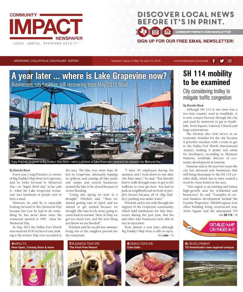 Grapevine - Colleyville - Southlake cover — May 2016