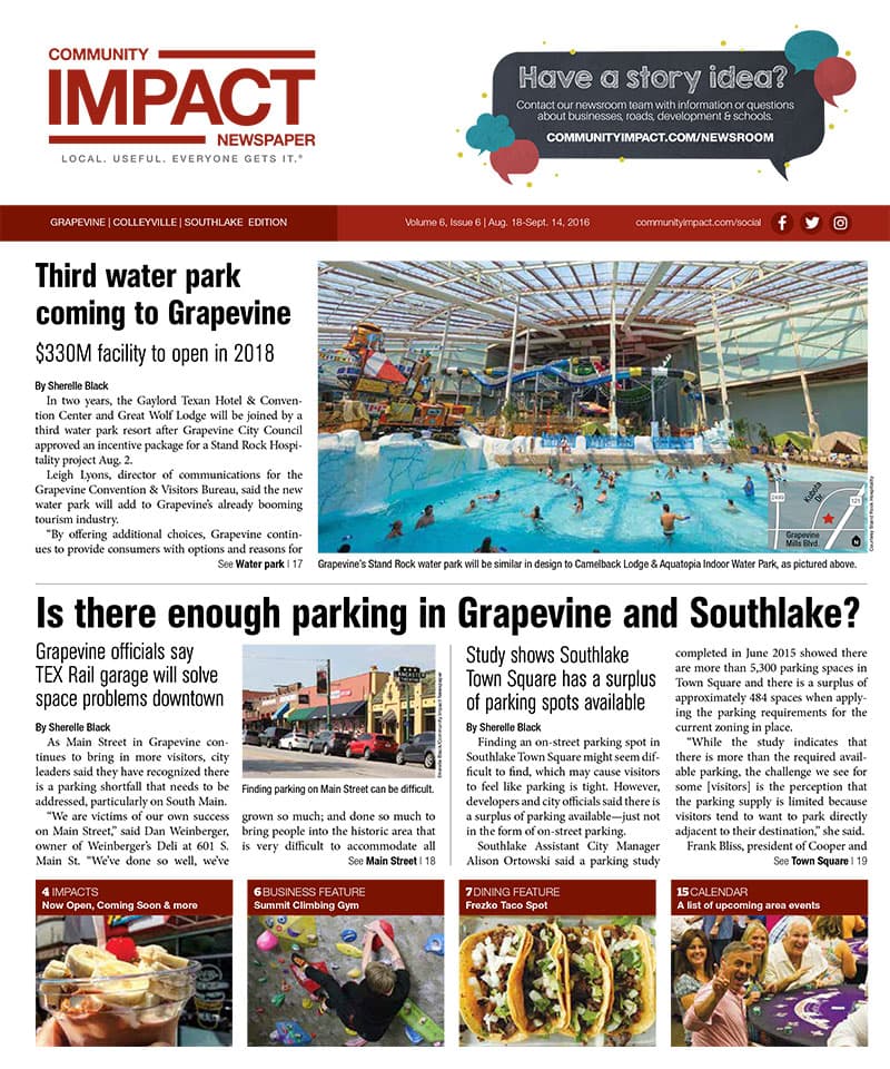 Grapevine - Colleyville - Southlake cover — August 2016