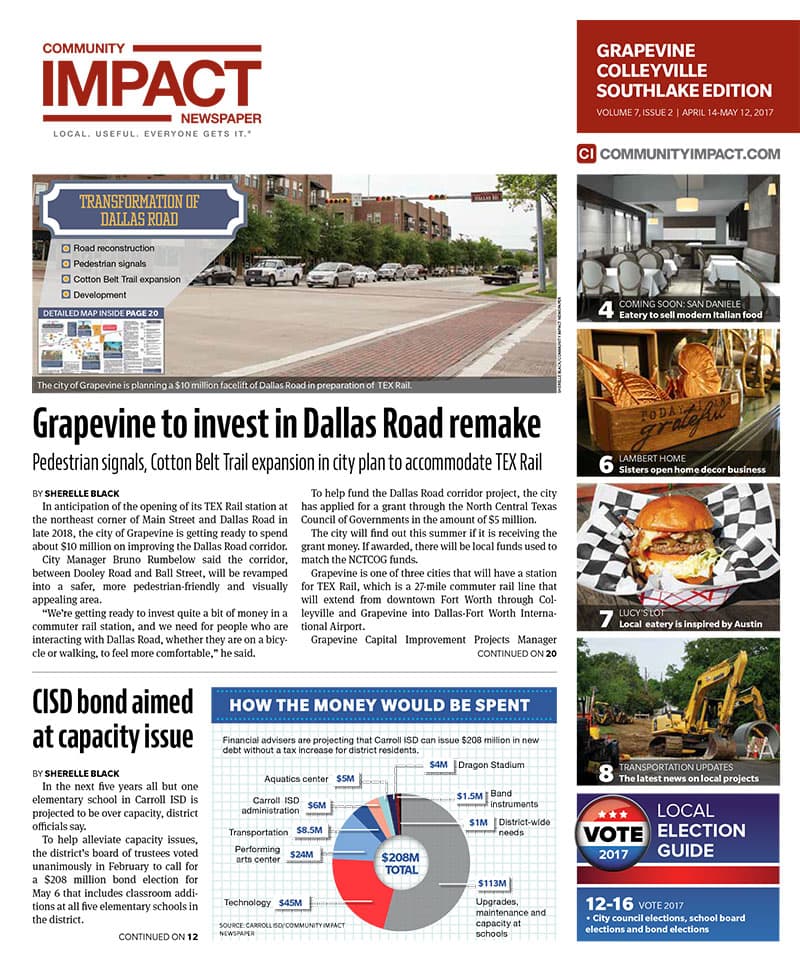 Grapevine - Colleyville - Southlake cover — April 2017