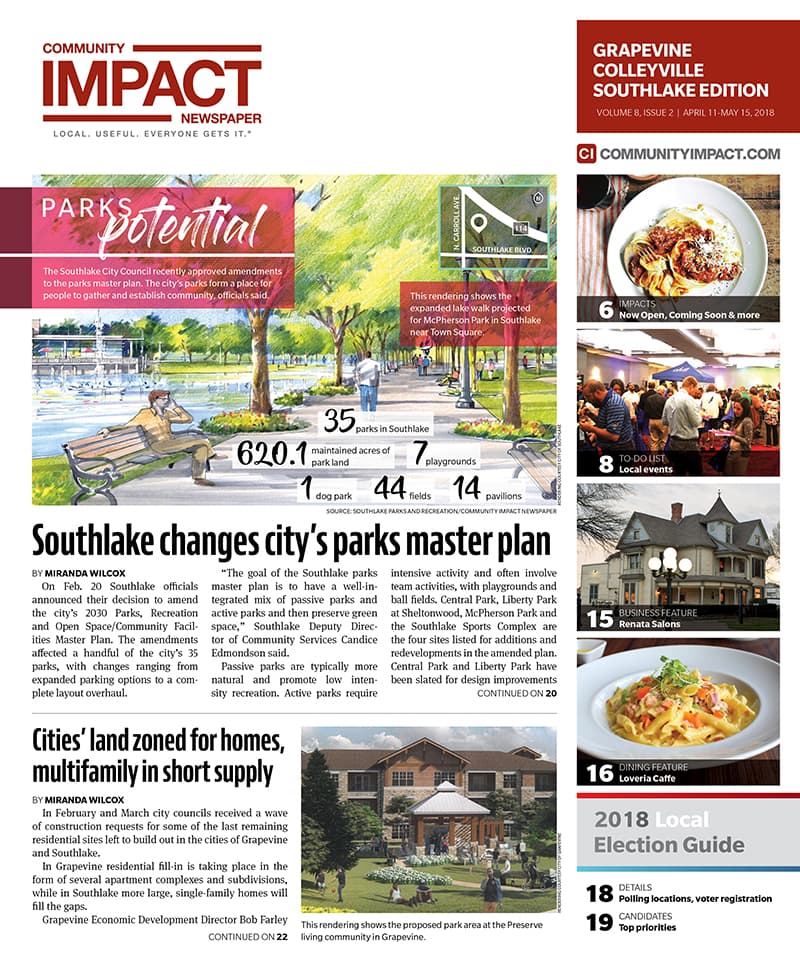 Grapevine - Colleyville - Southlake cover — April 2018