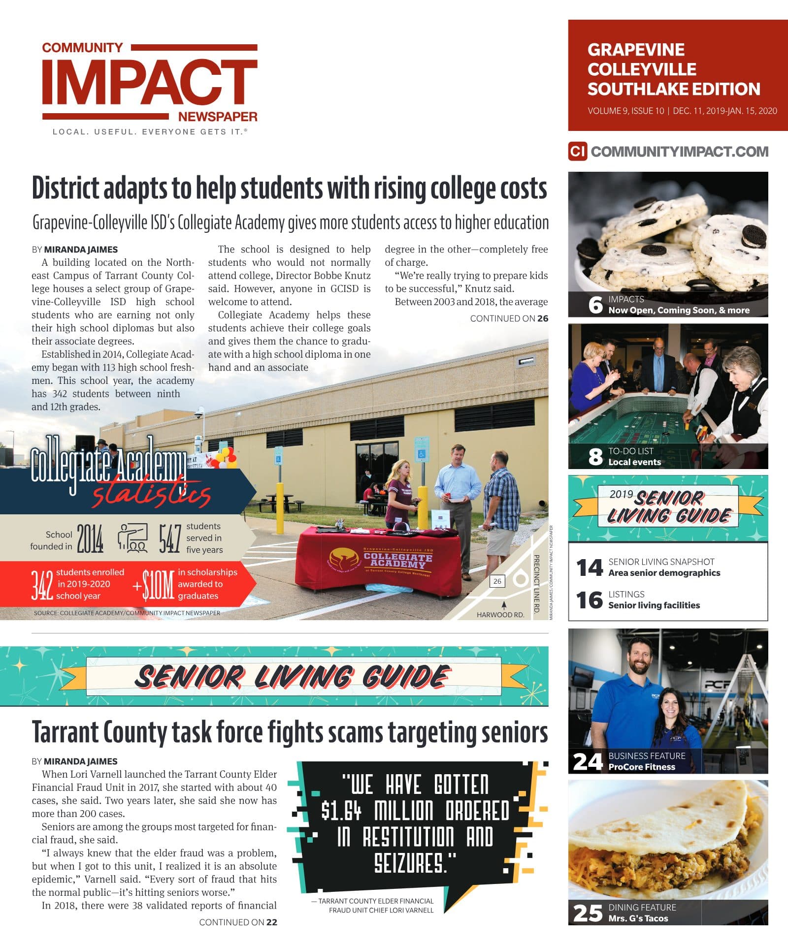 Grapevine - Colleyville - Southlake cover — December 2019