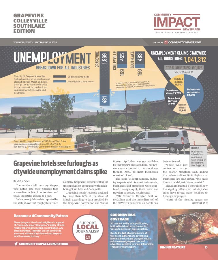 Grapevine - Colleyville - Southlake cover — May 2020