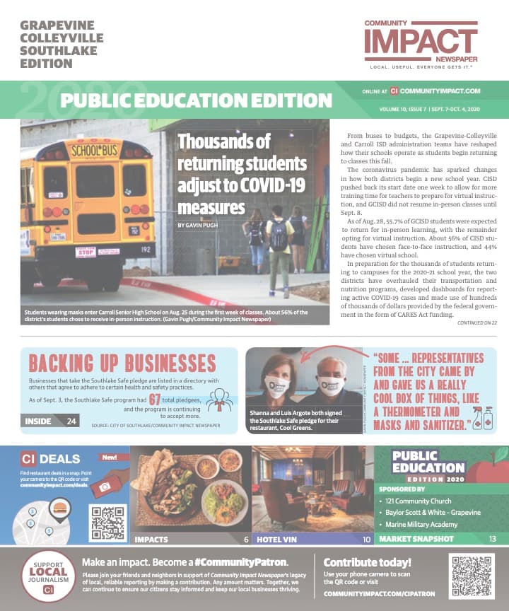 Grapevine - Colleyville - Southlake cover — September 2020