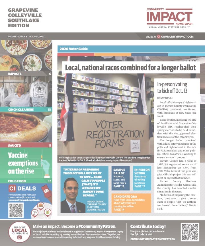 Grapevine - Colleyville - Southlake cover — October 2020