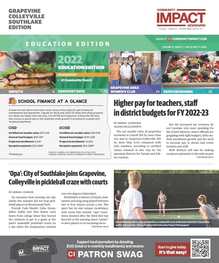 Grapevine - Colleyville - Southlake cover — August 2022