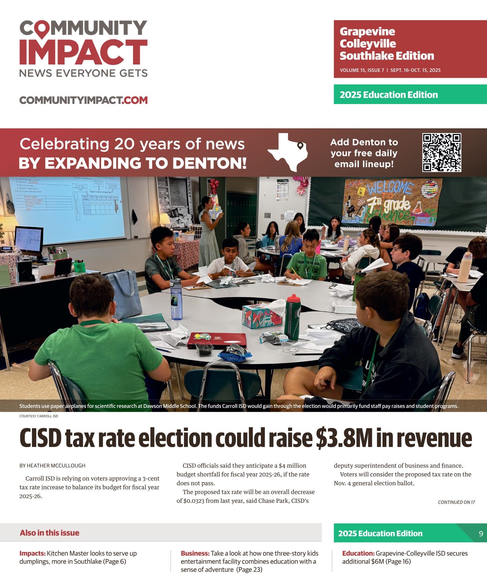Grapevine - Colleyville - Southlake cover — September 2025