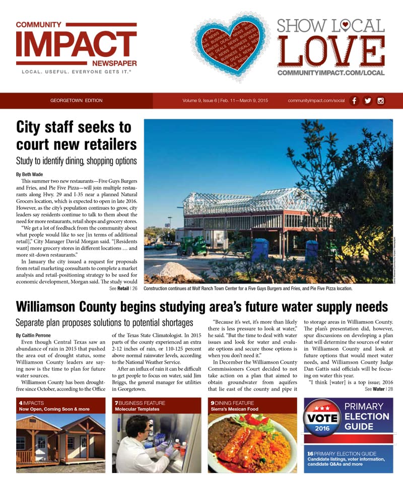 Georgetown cover — February 2016