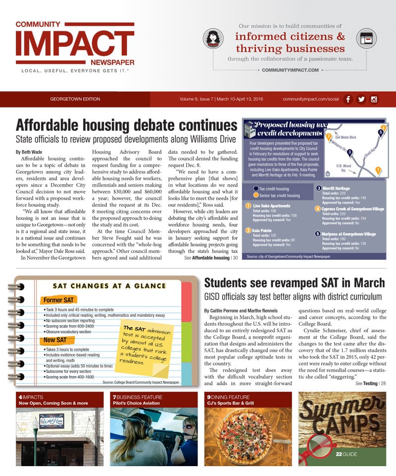 Georgetown cover — March 2016