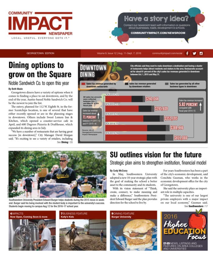 Georgetown cover — August 2016