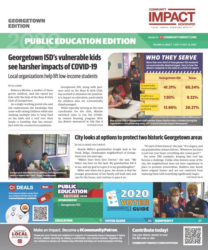Georgetown cover — September 2020