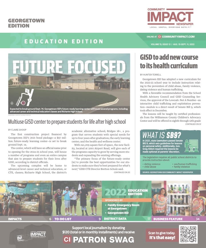 Georgetown cover — August 2022