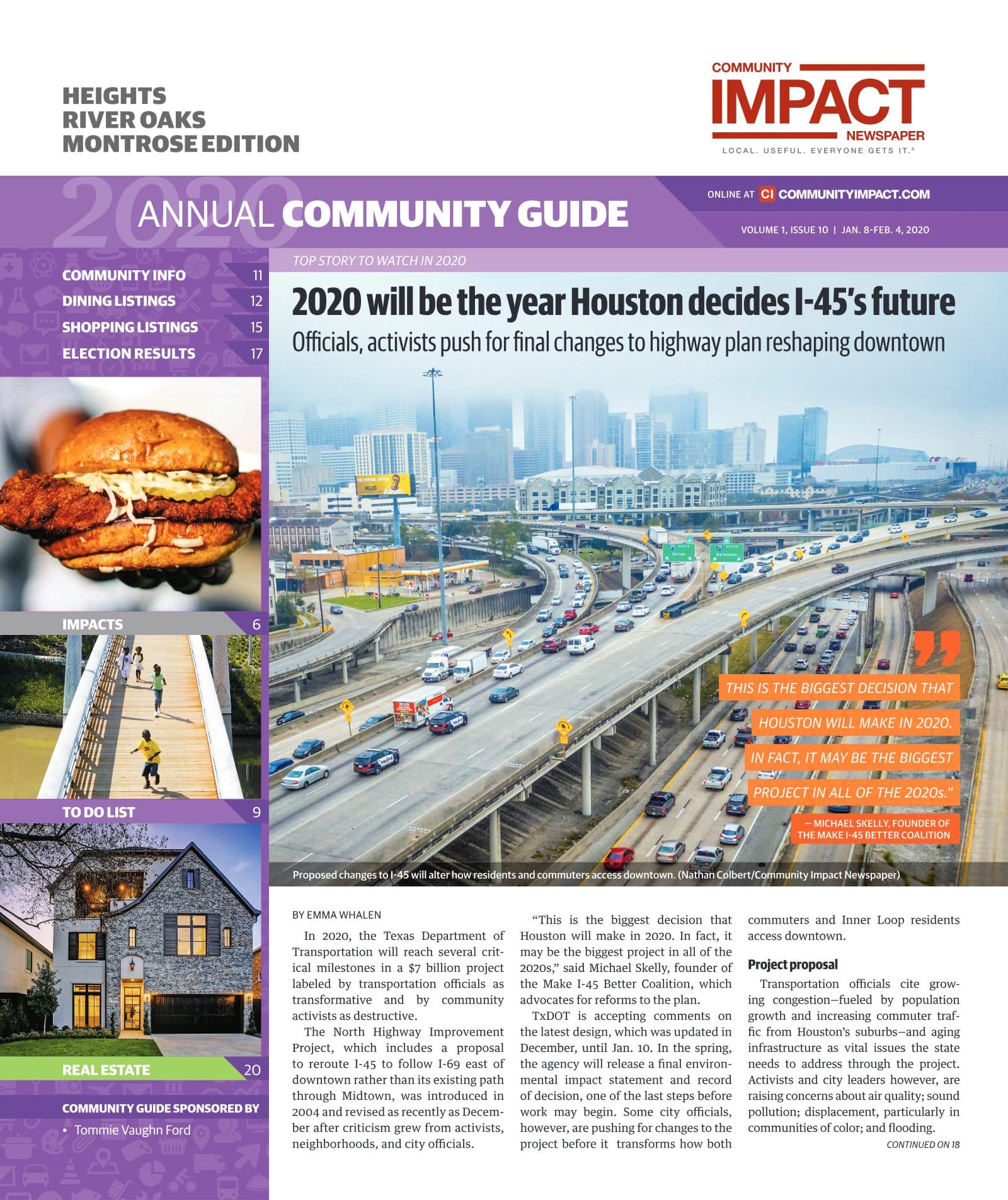 Heights - River Oaks - Montrose cover — January 2020
